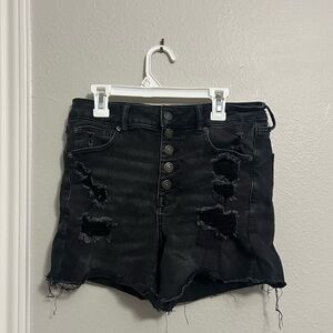 American Eagle Outfitters Next Level Stretch Black Jean Shorts Women’s Size 8
